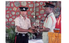 Donaldson Frederick, Fire Officer of 2014 receives award