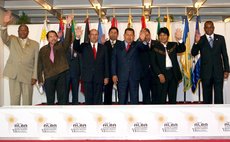 File Photo:CARACAS, Jan. 27, 2008 (Xinhua) -- Leaders attending the sixth summit meeting of the Bolivarian Alternative for the Americas (ALBA) in Caracas, Venezuela, Jan. 26, 2008