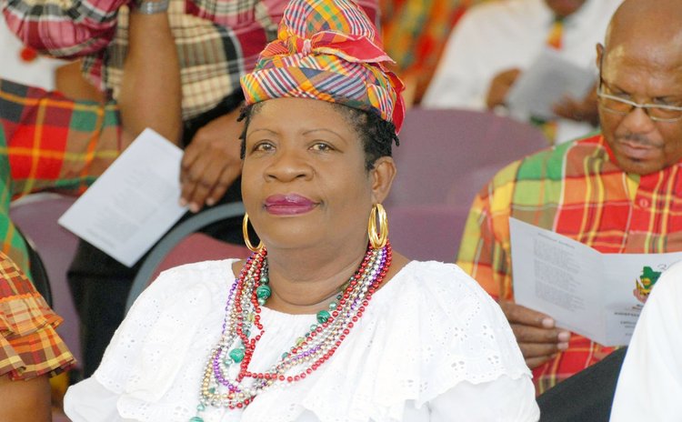 Minister Gloria Shillingford and other ministers at the opening of independence celebrations at Windsor Park on Friday