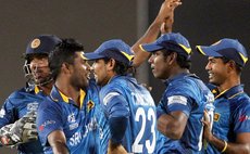 Sri Lanka players celebrate