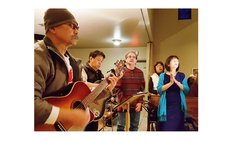 Entertaining the event: Musicians at the service