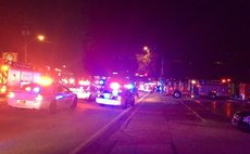 Photo provided by Orlando Police Department shows police cars and fire trucks gather outside the Pulse nightclub in Orlando, Florida, the United States, June 12, 2016