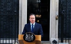 LONDON, June 24, 2016 (Xinhua) -- British Prime Minister David Cameron delivers a speech at 10 Downing Street in London, June 24, 2016. 