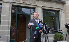 Secretary General of the Court of Arbitration for Sport (CAS), Matthieu Reeb speaks to the journalists at the headquarters of CAS, in Lausanne, Switzerland, on July, 21, 2016. 