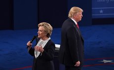 Hillary Clinton and Donald Trump at the second presidential debate