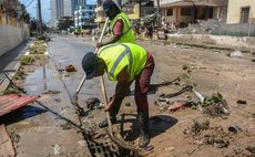 Cleaning the streets in Havana, Cuba after Hurricane Irma