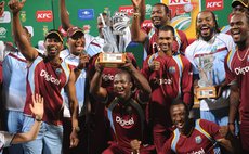 West Indies team celebrate series win