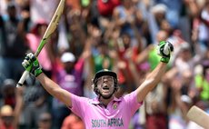 AB celebrates fastest ever ODI century