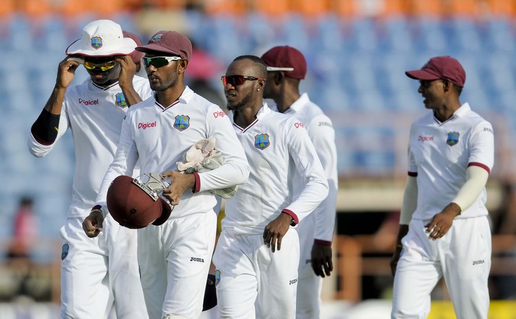 Defeated West Indies leave the field