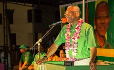 David Granger campaigns. APNU Facebook photo