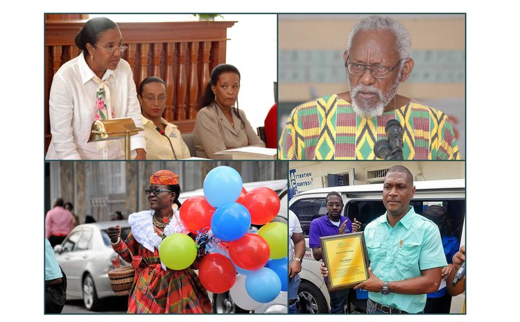 Clockwise from bottom right: Kurt Matthew, Jacinta David, Alex Phillip and F.O. Riviere