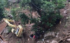 Landslide at Jungle Bay near Petite Savanne