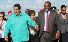Venezuelan president Maduro,left, and Prime Minister Skerrit 
