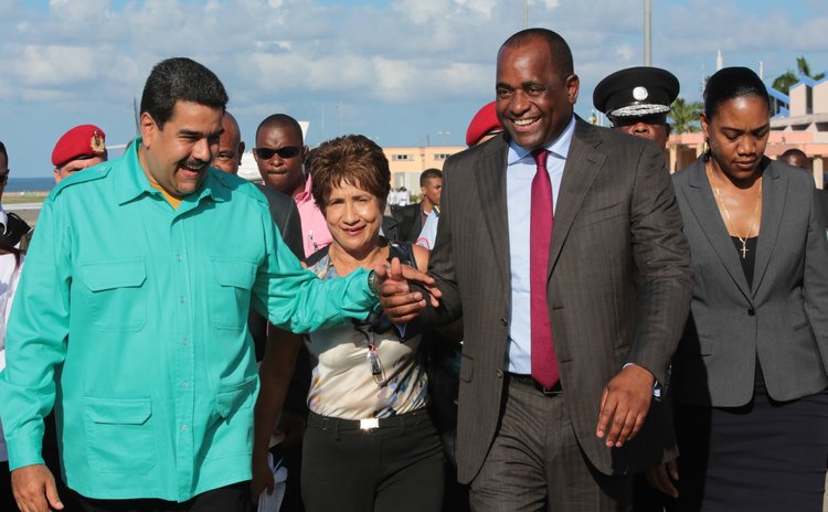 President Maduro and PM Skerrit share a laugh