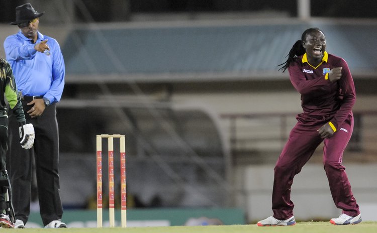 Taylor, captain of the West Indies women team appeals