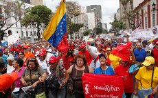 A march for peace and life in Caracas, Venezuela, on Feb. 23, 2014. Venezuelan President Nicolas Maduro took part in the march. (Xinhua/Venezuela's Presidency)