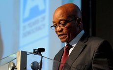 PRETORIA, May 10, 2014 (Xinhua) -- The President of South Africa Jacob Zuma addresses the election result conference of the Independent Electoral Commission (IEC) in Pretoria, South Africa, May 10, 20