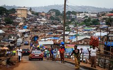 FREETOWN, Aug. 18, 2014 (Xinhua) -- Photo taken on Aug. 15, 2014 shows the scene of a slum in the Ebola-affected Freetown, capital of Sierra Leone. 