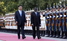 BEIJING, Aug. 25, 2014 (Xinhua) -- Chinese President Xi Jinping (L front) holds a welcome ceremony for Zimbabwean President Robert Mugabe before their talks in Beijing, China, Aug. 25, 2014.  