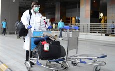 NEW DELHI, Aug. 27, 2014 (Xinhua) -- A passenger, who did not pass the preliminary screening for the Ebola virus, leaves the Delhi International Airport to Ram Manohar Lohia Hospital