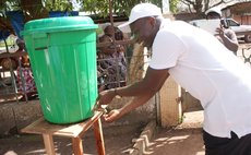 BISSAU, Sept. 3, 2014 (Xinhua) -- Guinea Bissau Prime Minister Domingos Simoes Pereira participates in the cleaning and disinfection campaign in Bissau, capital of Guinea Bissau, Aug. 30, 2014. 