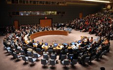 NEW YORK, Sept. 18, 2014 (Xinhua) -- The UN Security Council votes on a draft resolution during the council's emergency meeting on Ebola outbreak, at the UN headquarters in New York, on Sept. 18, 2014