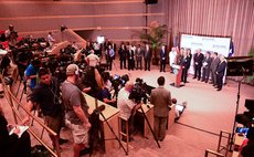 HOUSTON, Oct. 1, 2014 (Xinhua) -- A press conference is held at Texas Health Presbyterian Hospital in the northern Texas city of Dallas, the United States, Oct. 1, 2014. 