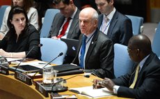 NEW YORK, Nov. 22, 2014 (Xinhua) -- David Nabarro, special envoy of the UN Secretary-General on Ebola, speaks during a Security Council meeting on Ebola, UN, Nov. 21, 2014