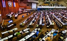 HAVANA, Dec. 20, 2014 (Xinhua) -- The closing of the twice-yearly meeting of the National Assembly is held in Havana, Cuba, Dec. 20, 2014. 