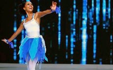 Miss Dominica performs in the Talent Round of the Miss World Competition