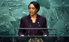 Foreign Minister Francine Baron of Dominica addresses the general debate of the General Assembly's seventy-first session. UN Photo/Manuel Elias