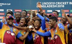 A happy West Indies U-19 team celebrates