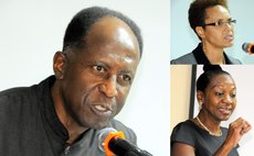 Permanent Secretary Douglas,Diane Francis, top rightand Lucilla Lewis