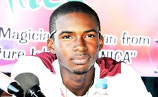 Alick Athanaze at a welcome home event after the 2018 U19 World Cup 