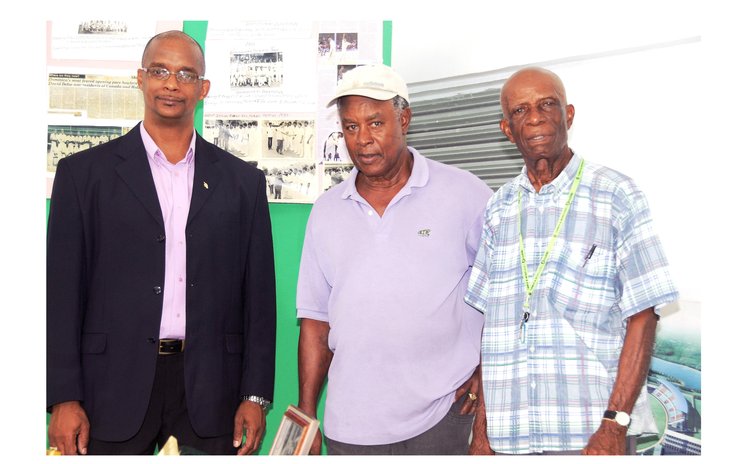 Right to left: Phillip Alleyne, Cecil LaRocque and Dr Francis Severin