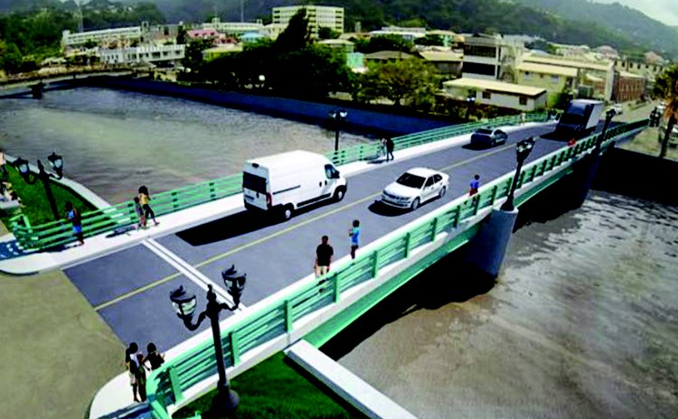 Artist impression of the proposed West Bridge in Roseau