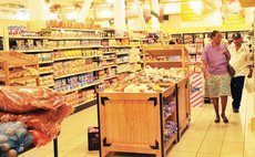 Shoppers at a local supermarket