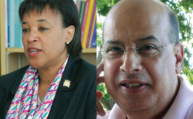Baroness Patricia Scotland, left, and Sir Ron Sanders