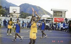 Basketball Game in Progress at old Windsor Park