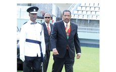 Police Chief Carbon and President Savarin at 2015 Independence Parade