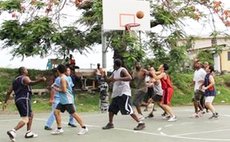 courtesy Chinese Embassy  Friendly match, Chinese Embassy staff vs Division of Agriculture, Goodwill, 2011. Photo  courtesy Chinese Embassy