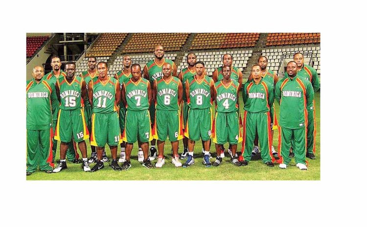 Dominica's National Basketball Team 2011. See story for complete photo caption