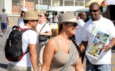 Where would you like to go Madame. A Tour Guide makes a sales pitch