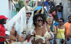 Posing in the parade