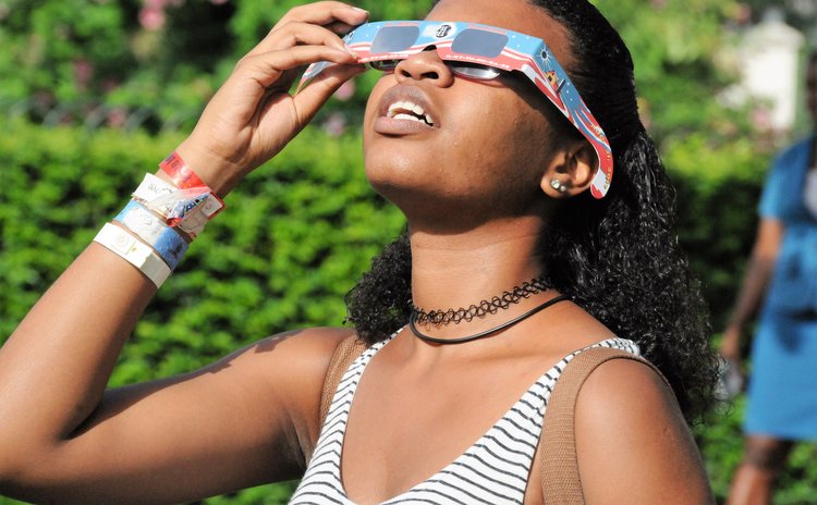Observer of Solar Eclipse in Roseau, Dominica