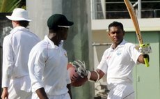 Chanderpaul scored a century against Zimbabwe at the Windsor Park Stadium in Roseau