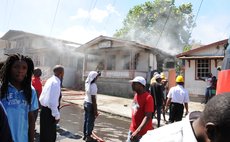 Office on Goodwill road on fire