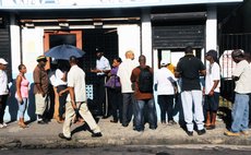 Dominicans vote today in Roseau Central at the WAWU headquarters 