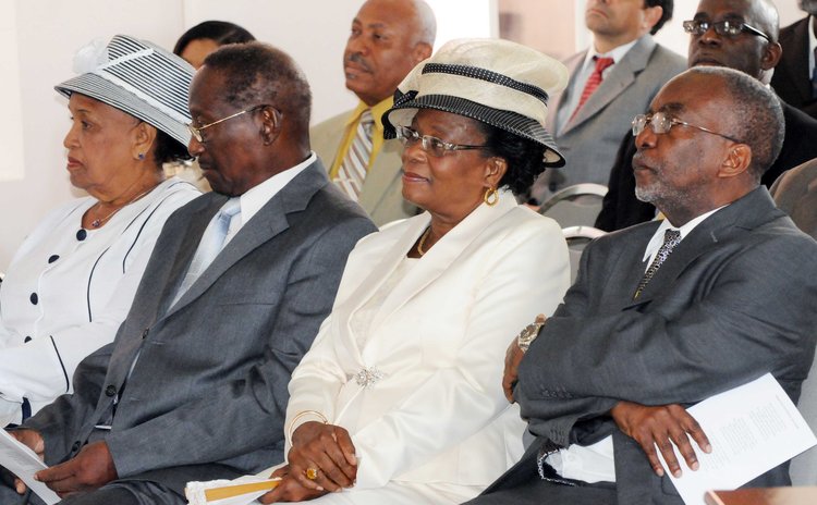 Two former Presidents:Williams and Dr Liverpool and their wives attend Swearing in ceremony