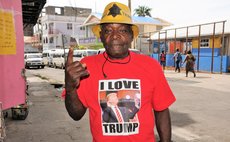 Pappy Baptiste with "I love Trump" T-shirt